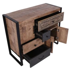 Ambia Home Sideboard Cortina braun, dunkelgrau, mangofarbig Hot