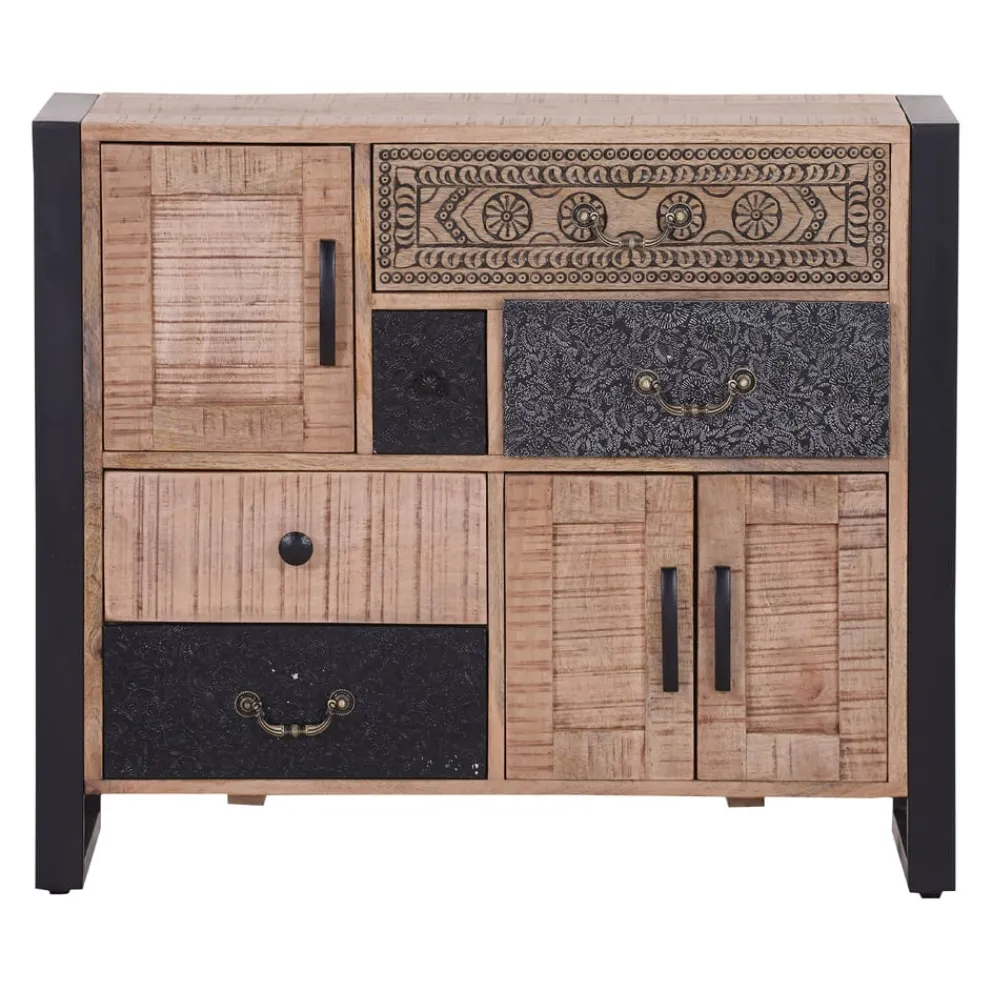 Ambia Home Sideboard Cortina braun, dunkelgrau, mangofarbig Hot