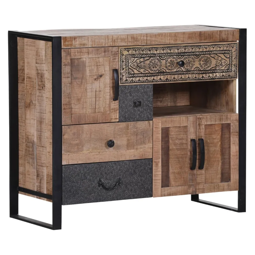 Ambia Home Sideboard Cortina braun, dunkelgrau, mangofarbig Hot