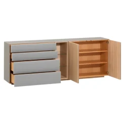 TEAM 7 Sideboard Cubus Pure Farbglas mittelgrau Clearance