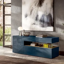 Lago Sideboard 36E8 blu scuro, eichefarbig Outlet