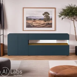 Lago Sideboard 36E8 blu scuro, eichefarbig Outlet