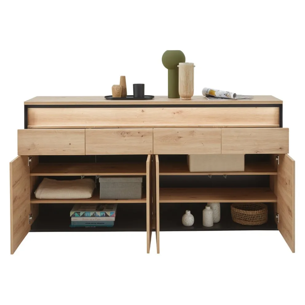 Voleo Sideboard Edra eichefarbig, schwarz New