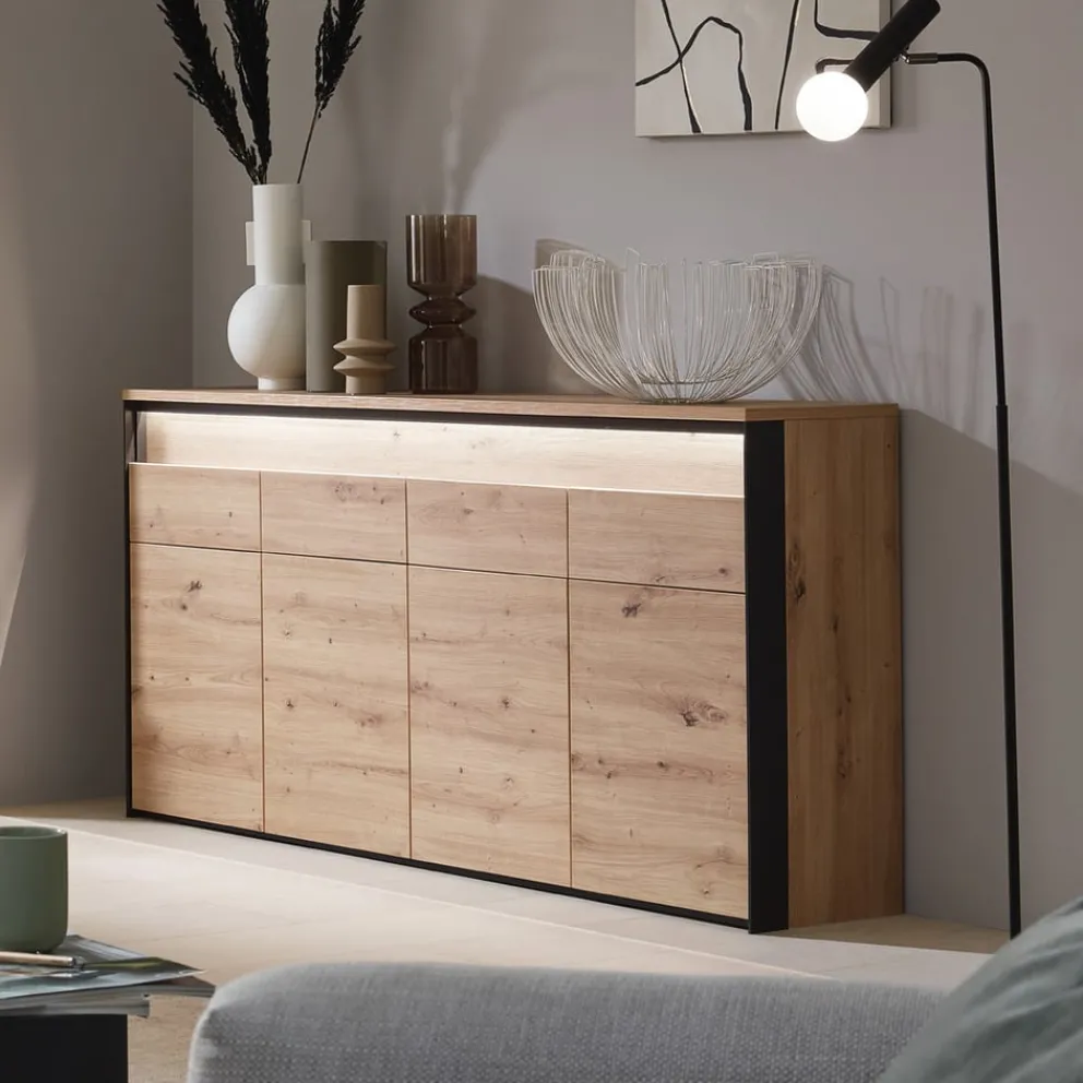 Voleo Sideboard Edra eichefarbig, schwarz New