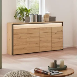 Voleo Sideboard Edra eichefarbig, schwarz Best