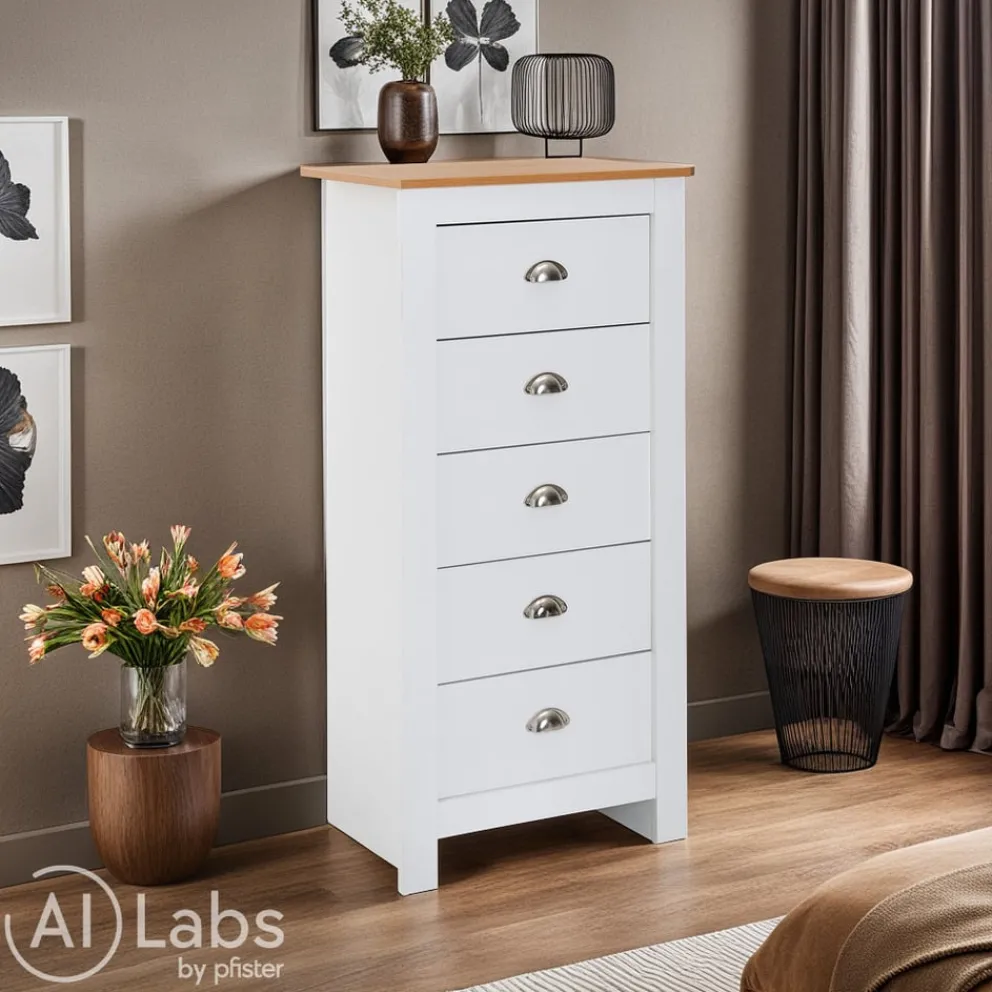 MID.YOU Sideboard Eiche weiss Best