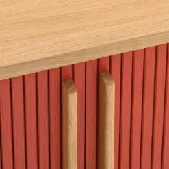 edy&liv Sideboard Helin eichefarbig, korallenrot Sale