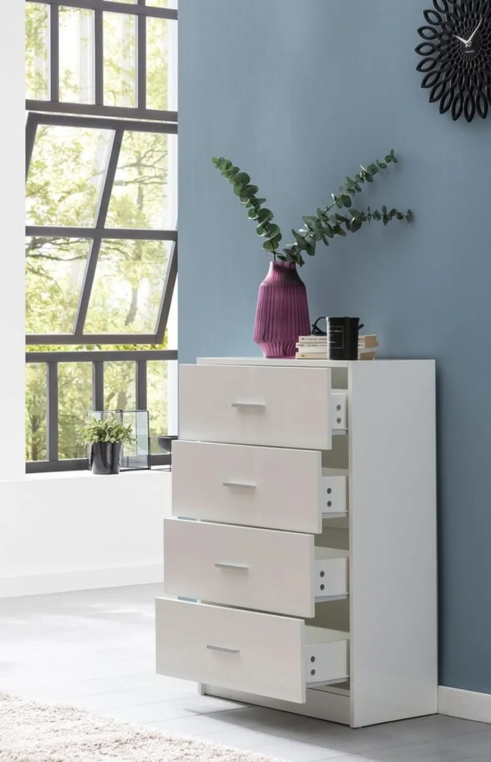 MID.YOU Sideboard Hochglanz weiss Sale