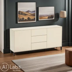 Invivus Sideboard Innova Crema, schwarz Discount
