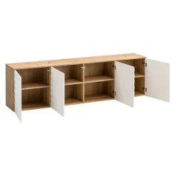 BYYU Sideboard Kleo eichefarbig, weiss Outlet