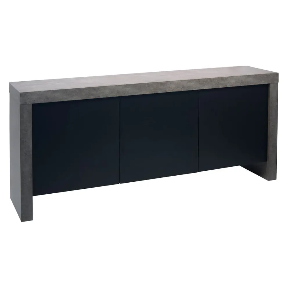 Temahome Sideboard KOBE betongrau, schwarz Clearance