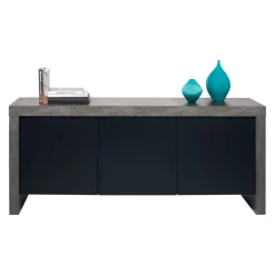 Temahome Sideboard KOBE betongrau, schwarz Clearance