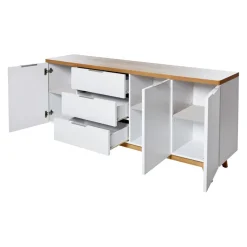 Novel Sideboard Libre eiche, weiss Best