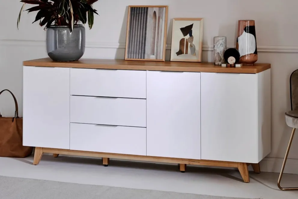 Novel Sideboard Libre eiche, weiss Best