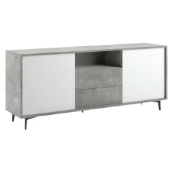 Sikelia Sideboard Living betongrau, weiss Discount