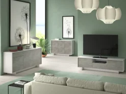 Sikelia Sideboard Living betongrau, weiss Sale