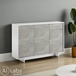Sikelia Sideboard Living betongrau, weiss Sale