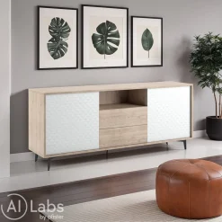 Sikelia Sideboard Living eichefarbig, weiss