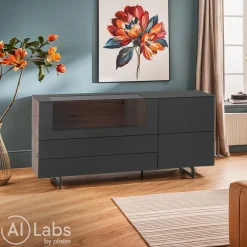 VALNATURA Sideboard Lovis anthrazit New