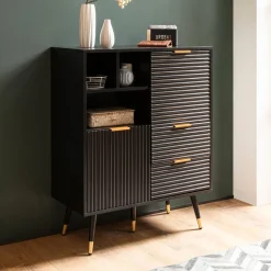 MID.YOU Sideboard Modern schwarz New
