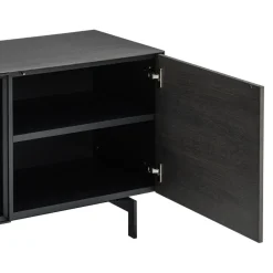 Piure Sideboard Nex E02 Eiche grey, Mattlack P43 Coal Hot
