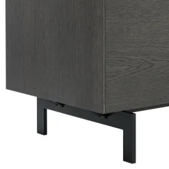 Piure Sideboard Nex E02 Eiche grey, Mattlack P43 Coal Hot