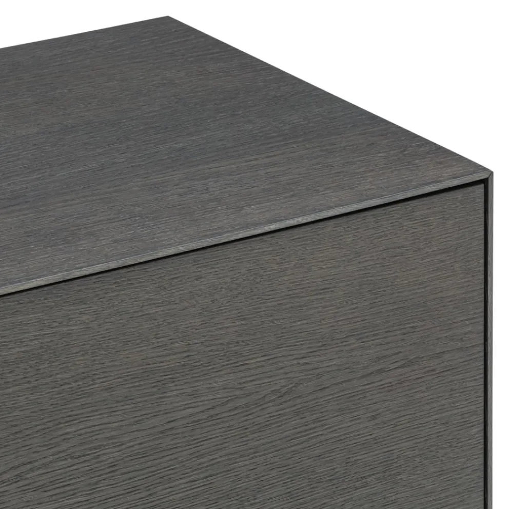 Piure Sideboard Nex E02 Eiche grey, Mattlack P43 Coal Hot