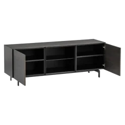 Piure Sideboard Nex E02 Eiche grey, Mattlack P43 Coal Hot