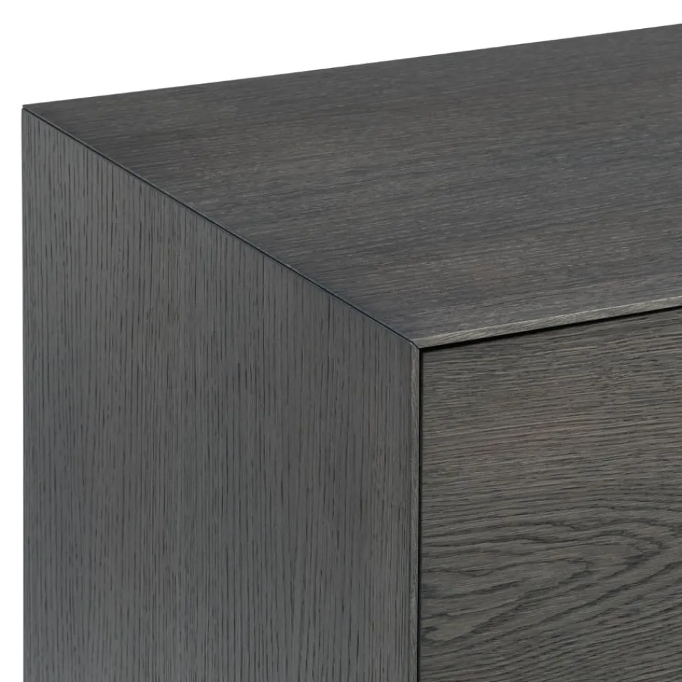 Piure Sideboard Nex E02 Eiche grey, Mattlack P43 Coal Hot