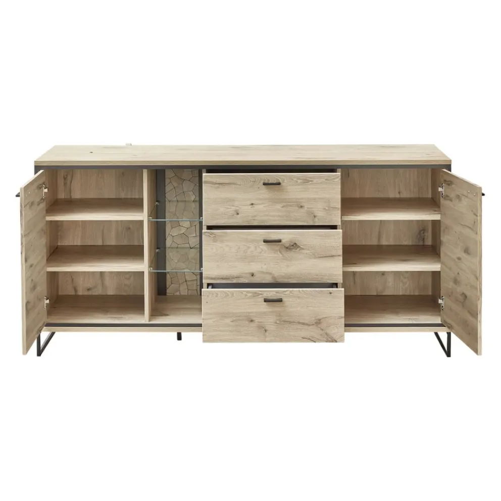 Livetastic Sideboard Ruben eichefarbig, schwarz Best