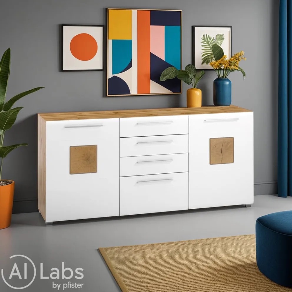 Hom'In Sideboard Savona eichefarbig Online