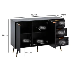 MID.YOU Sideboard schwarz Outlet