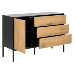 MID.YOU Sideboard Seaford schwarz, wildeichefarbig Outlet