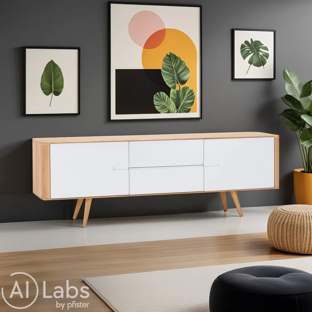 BYYU Sideboard Skarsund eiche Discount