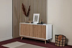 Novel Sideboard Wave eiche, weiss Discount