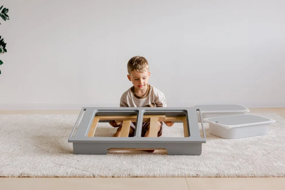 Duck Woodworks Sinnestisch/Spieltisch Rauna grau Online
