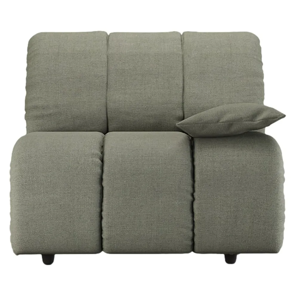 HKliving Sitzelement Wave grüngrau Discount