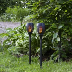 Star Trading Solarleuchte Flame schwarz Outlet