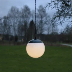 Star Trading Solarleuchte Globus weiss
