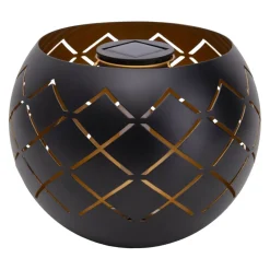NÄVE Solarleuchte Miami gold, schwarz