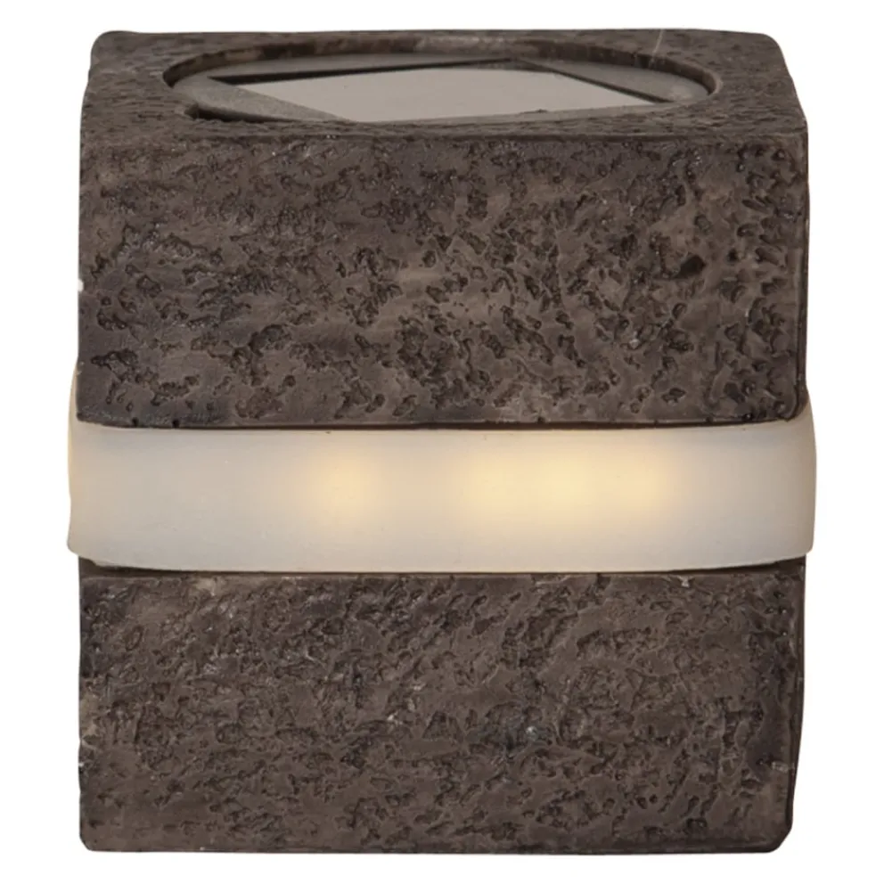 Star Trading Solarleuchte Stonecube grau Best