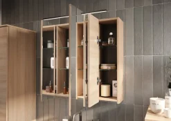 MID.YOU Spiegelschrank Lavega eichefarbig, transparent Outlet