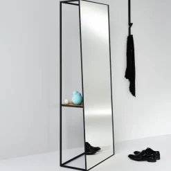 Deknudt Mirrors Standspiegel Master eichefarbig, schwarz