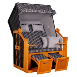 Strandkorb Ostsee anthrazit, braun Outlet