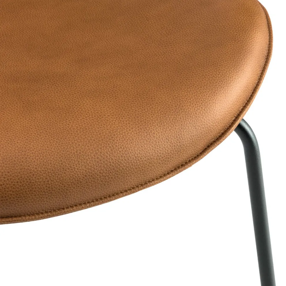 KFF Stuhl Alvaro Boston brown 5326, Couro cagnac 328 Online