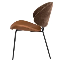 KFF Stuhl Alvaro Boston brown 5326, Couro cagnac 328 Online