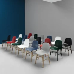 Normann Copenhagen Stuhl Form chromfarbig, weiss