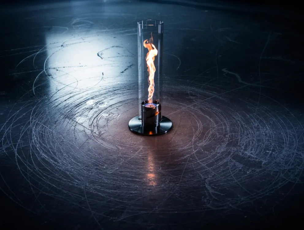Höfats Tischfeuer SPIN 1500 silber New