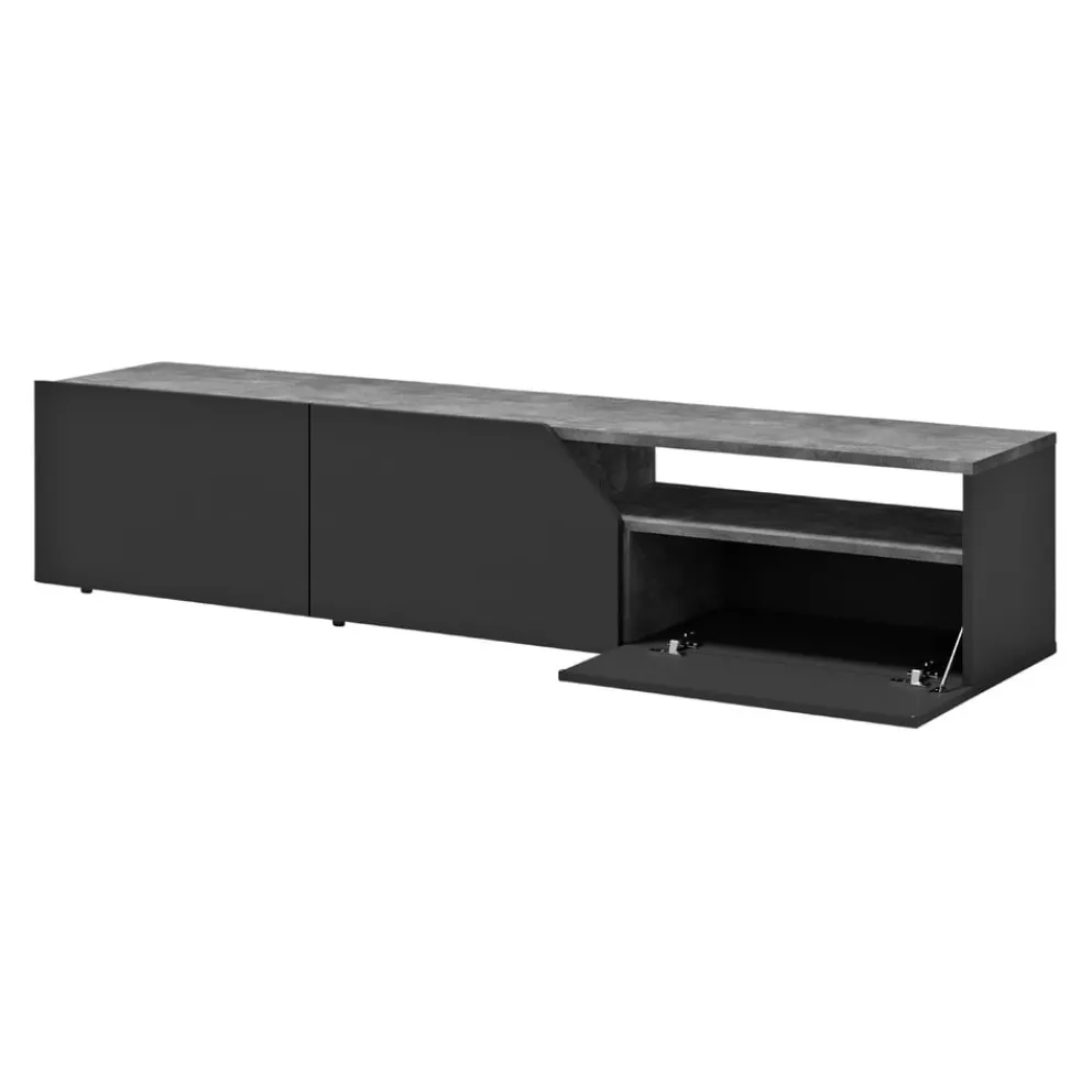 Temahome TV-Möbel VERONE betongrau, schwarz Hot