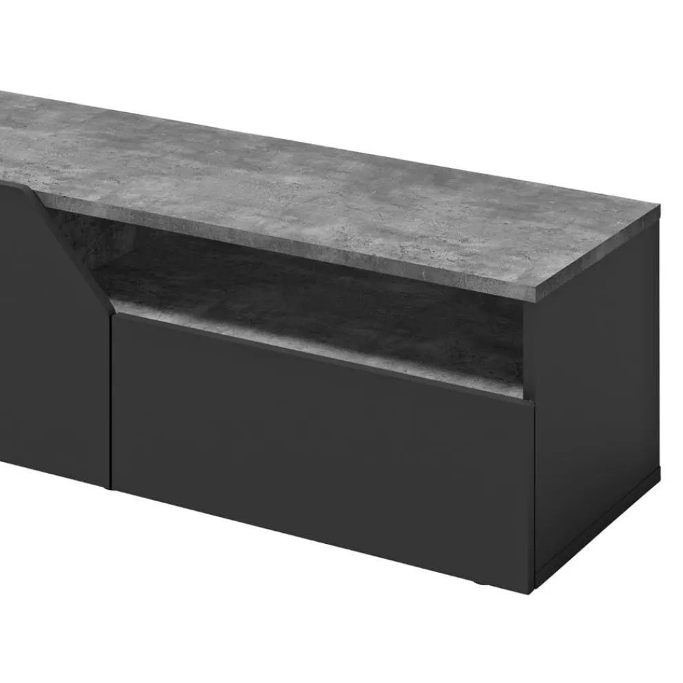 Temahome TV-Möbel VERONE betongrau, schwarz Hot